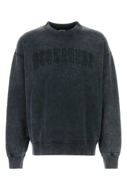Dsquared Men Graphite Cotton Sweatshirt by Luosophy
