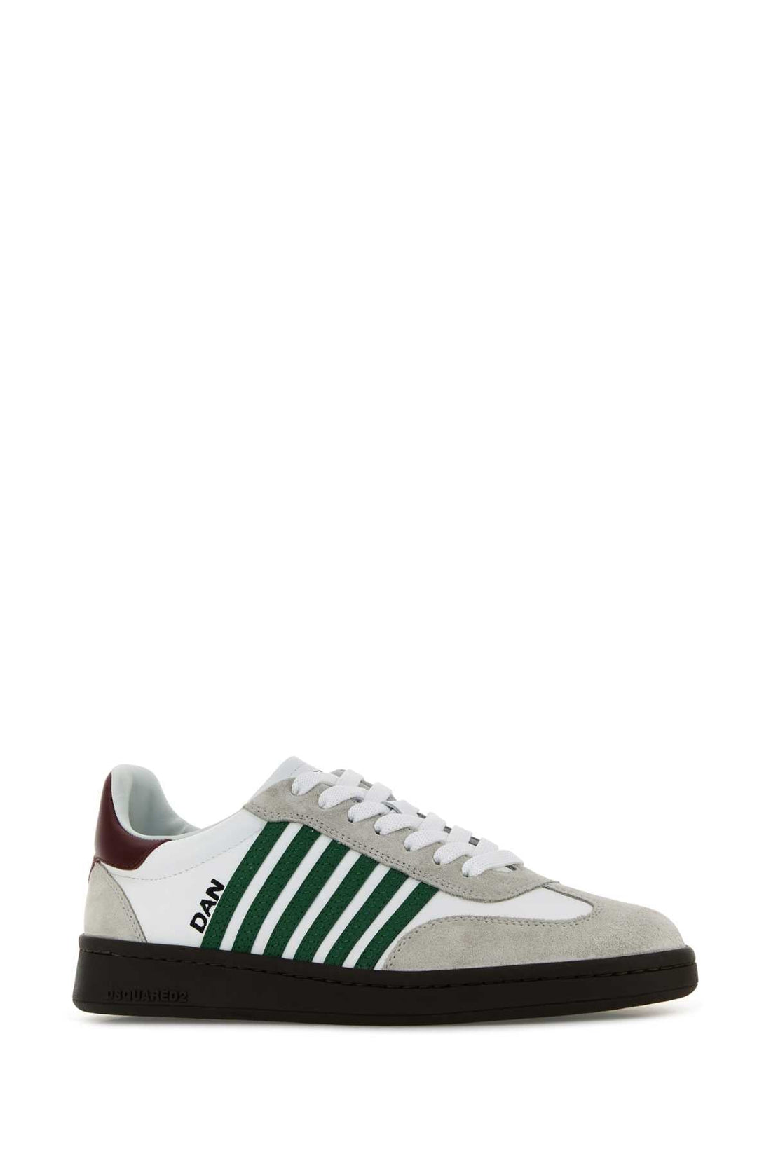 Dsquared Men White Leather Boxer Sneakers by Luosophy