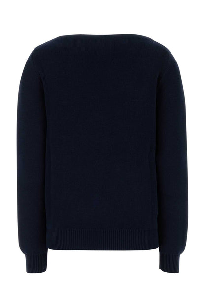 Prada Women Navy Blue Cotton Sweater by Luosophy