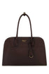 Prada Women Aubergine Leather Medium Shopping Bag by Luosophy