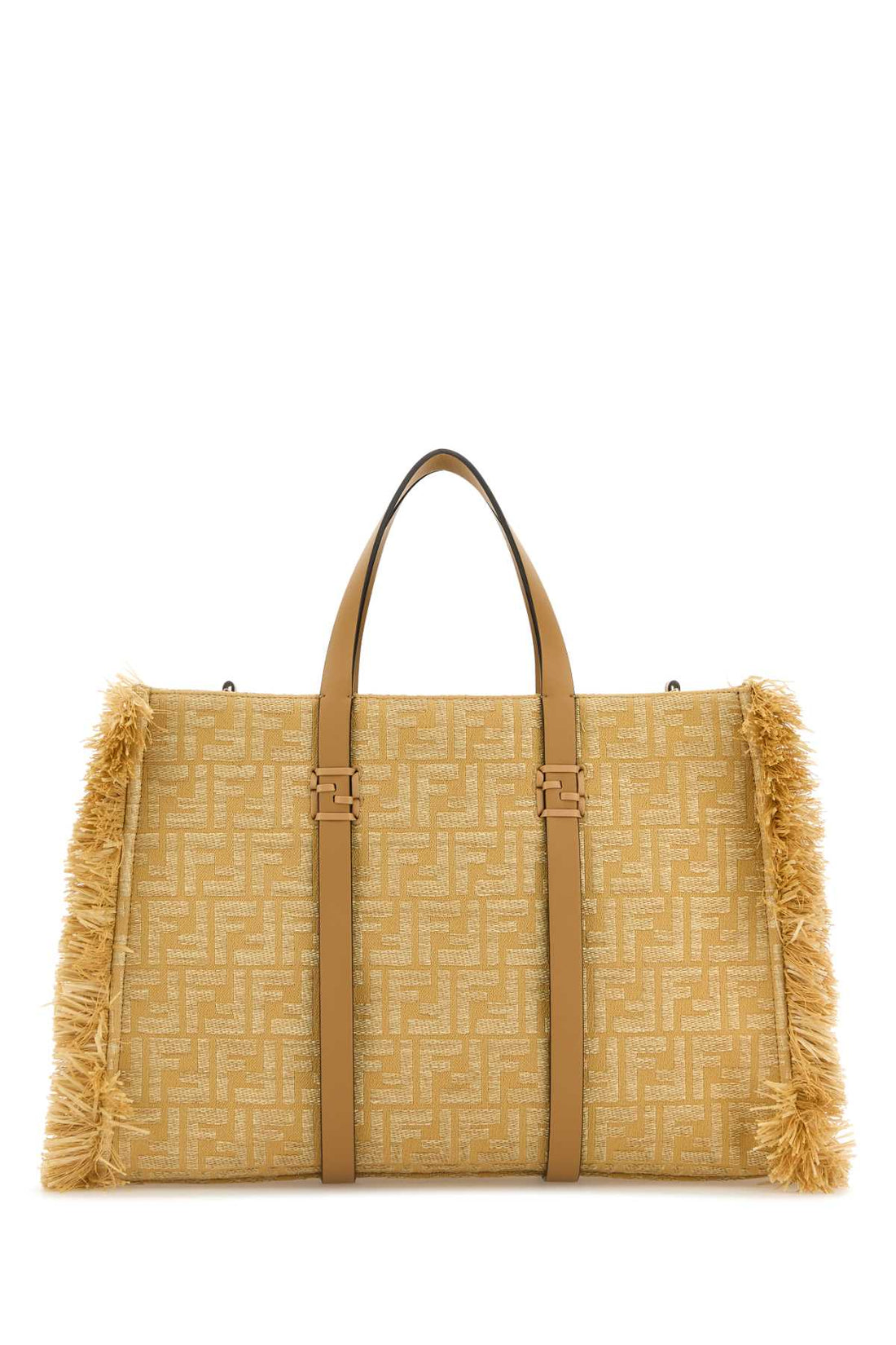 Fendi Women Embroidered Canvas Raffia Summer Shopping Bag by Luosophy