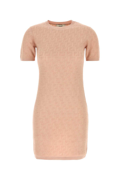 Fendi Women Pink Cotton Blend Dress by Luosophy