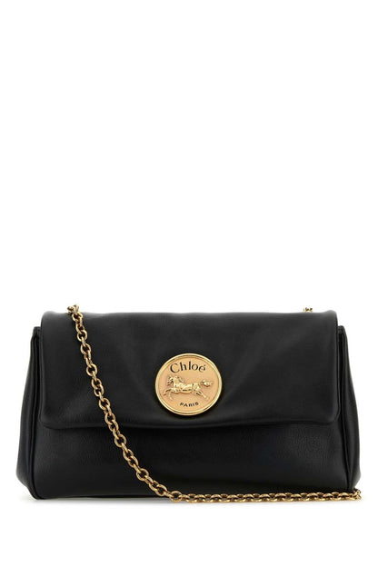 Chloe Women Black Leather Heritage Shoulder Bag by Luosophy