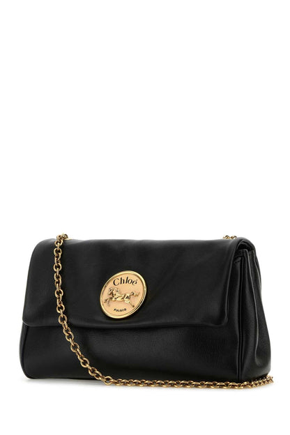 Chloe Women Black Leather Heritage Shoulder Bag by Luosophy