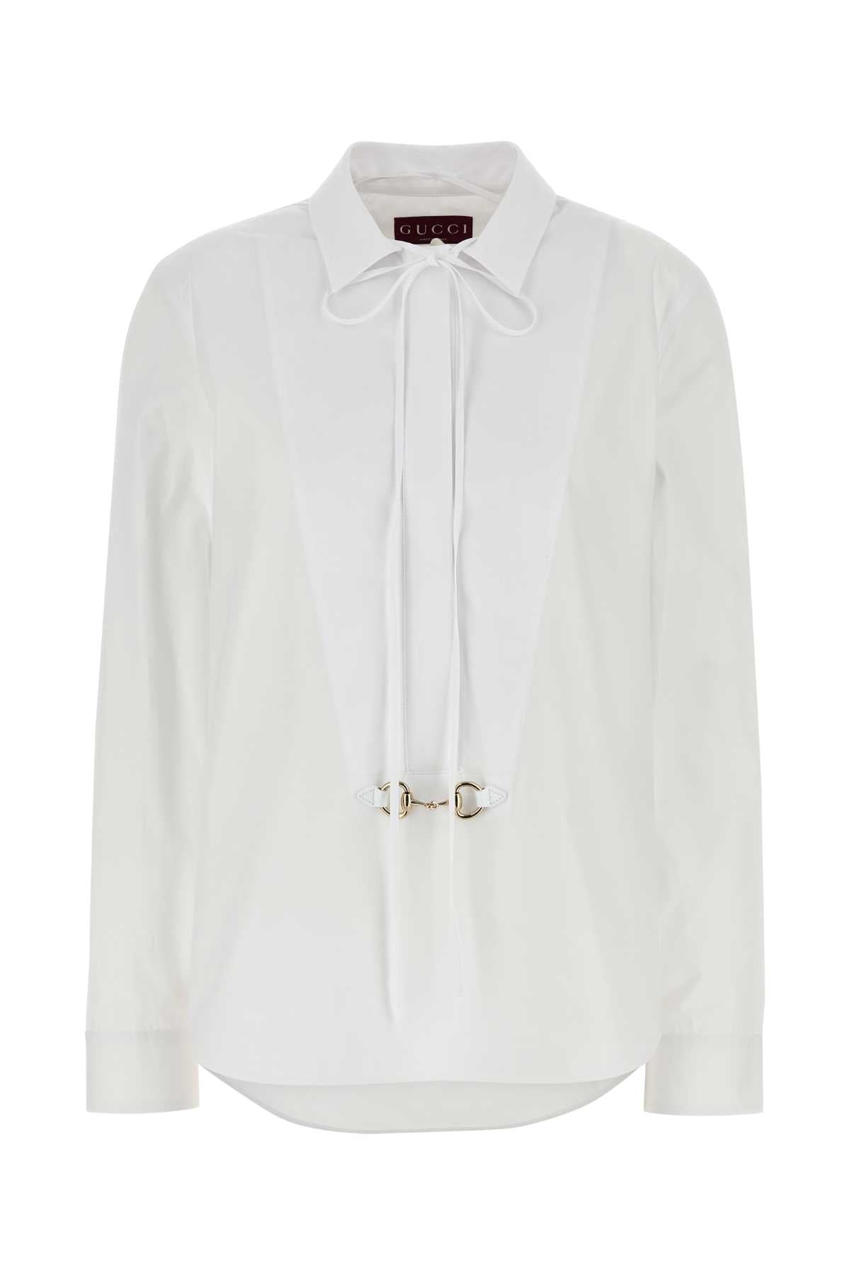 Gucci Women White Poplin Shirt by Luosophy