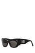 Balenciaga Women Black Acetate Signature Butterfly Sunglasses by Luosophy
