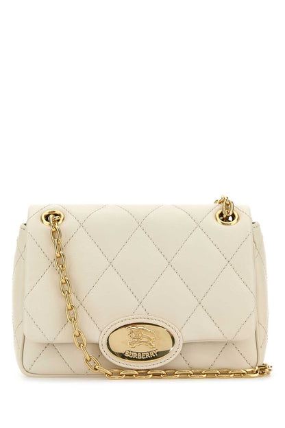 Burberry Women Ivory Leather Small Strand Shoulder Bag by Luosophy