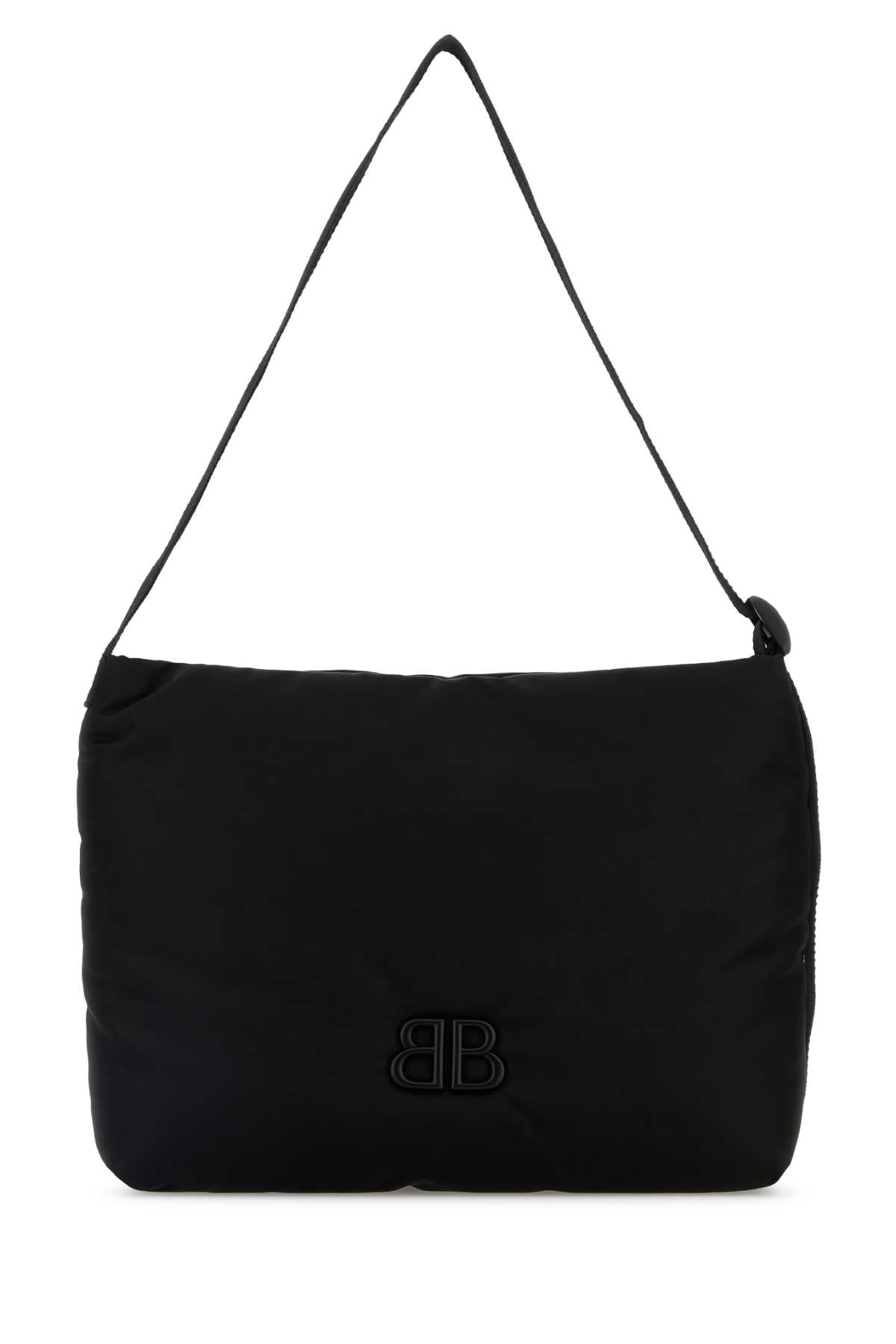 Balenciaga Men Black Fabric Monaco Shopping Bag by Luosophy