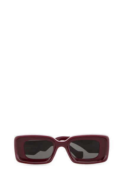 Loewe Unisex Burgundy Acetate Sunglasses by Luosophy
