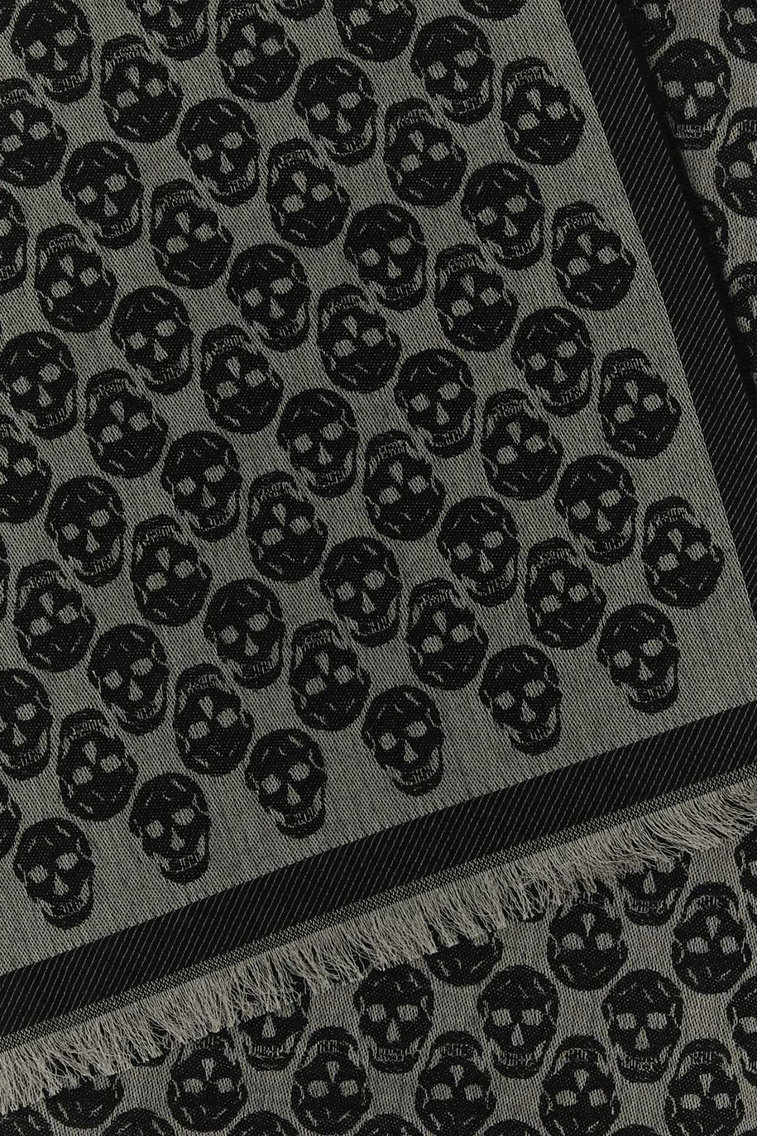 Alexander Mcqueen Men Embroidered Wool Blend Foulard by Luosophy
