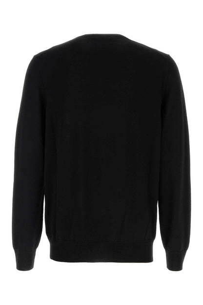 Alexander Mcqueen Men Black Wool Sweater by Luosophy