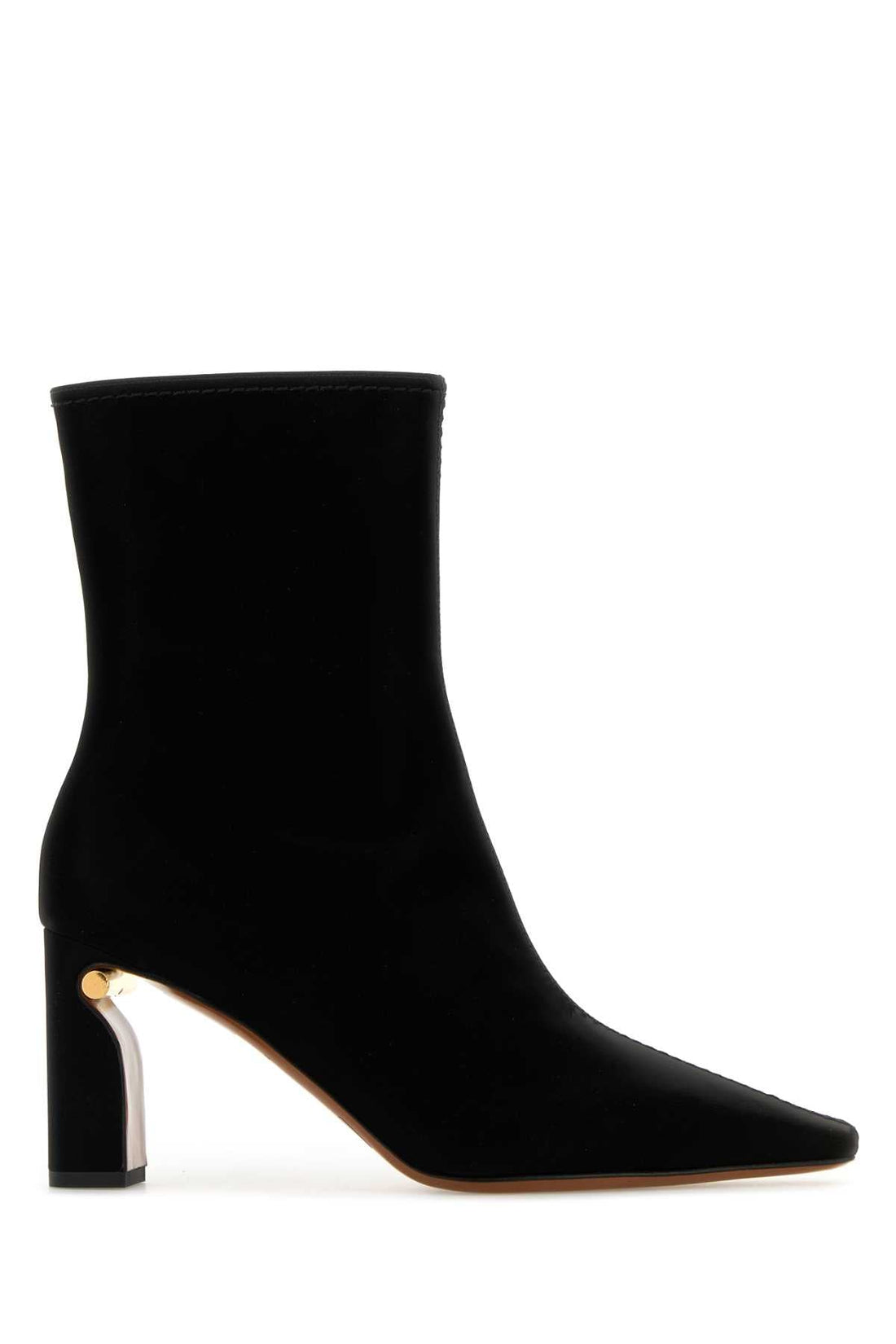 Alexander Mcqueen Women Black Fabric Ankle Boots by Luosophy