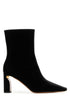 Alexander Mcqueen Women Black Fabric Ankle Boots by Luosophy