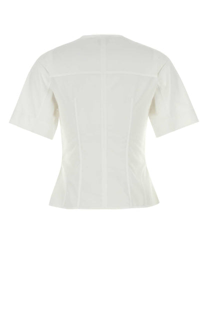 Alexander Mcqueen Women White Poplin Shirt by Luosophy
