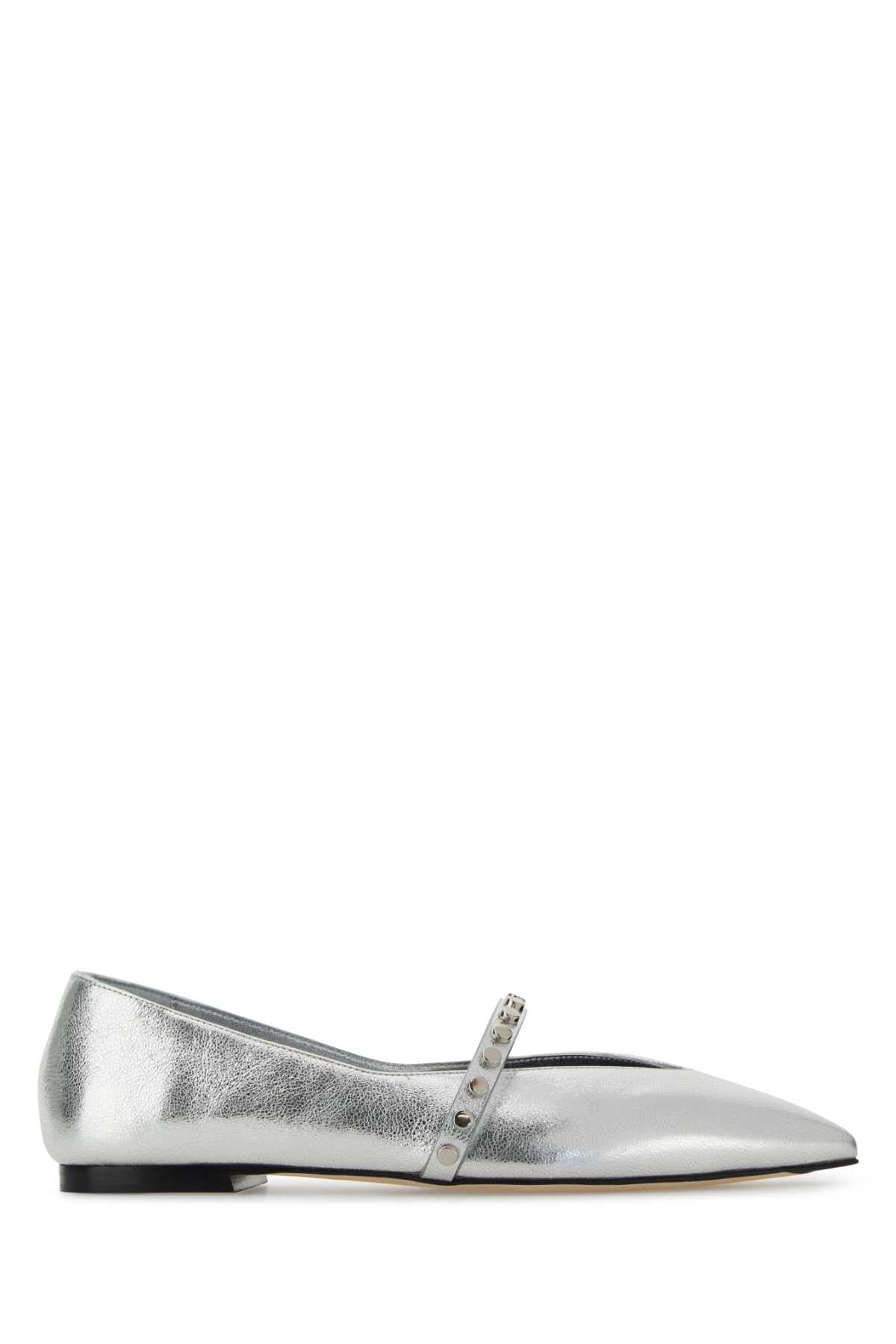 Alexander Mcqueen Women Silver Leather Ballerinas by Luosophy
