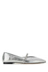 Alexander Mcqueen Women Silver Leather Ballerinas by Luosophy