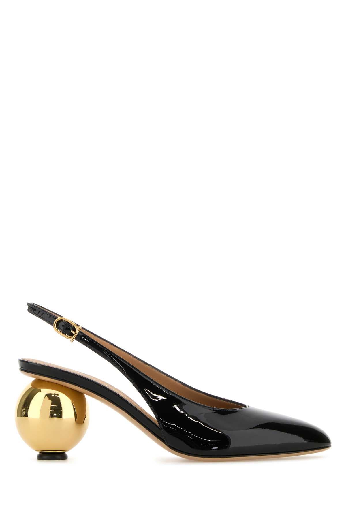 Salvatore Ferragamo Women Black Leather Tessie 70 Pumps by Luosophy