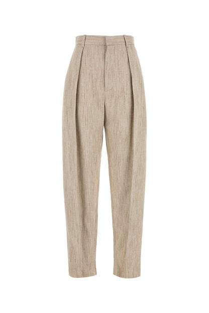 Bottega Veneta Women Melange Beige Viscosa Blend Pant by Luosophy