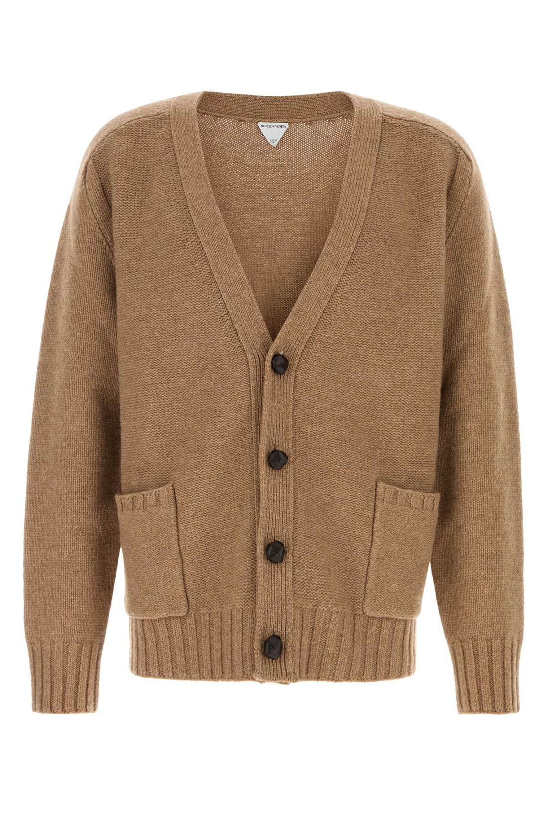 Bottega Veneta Men Biscuit Wool Cardigan by Luosophy