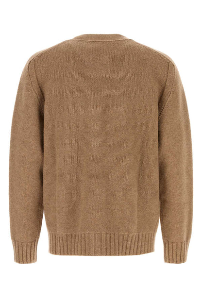 Bottega Veneta Men Biscuit Wool Cardigan by Luosophy