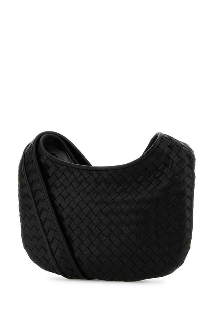 Bottega Veneta Men Black Leather Small Veneto Crossbody Bag by Luosophy
