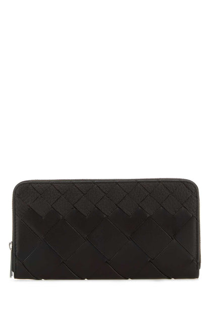 Bottega Veneta Men Dark Brown Leather Intrecciato Wallet by Luosophy