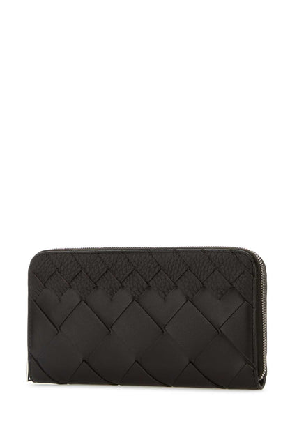 Bottega Veneta Men Dark Brown Leather Intrecciato Wallet by Luosophy