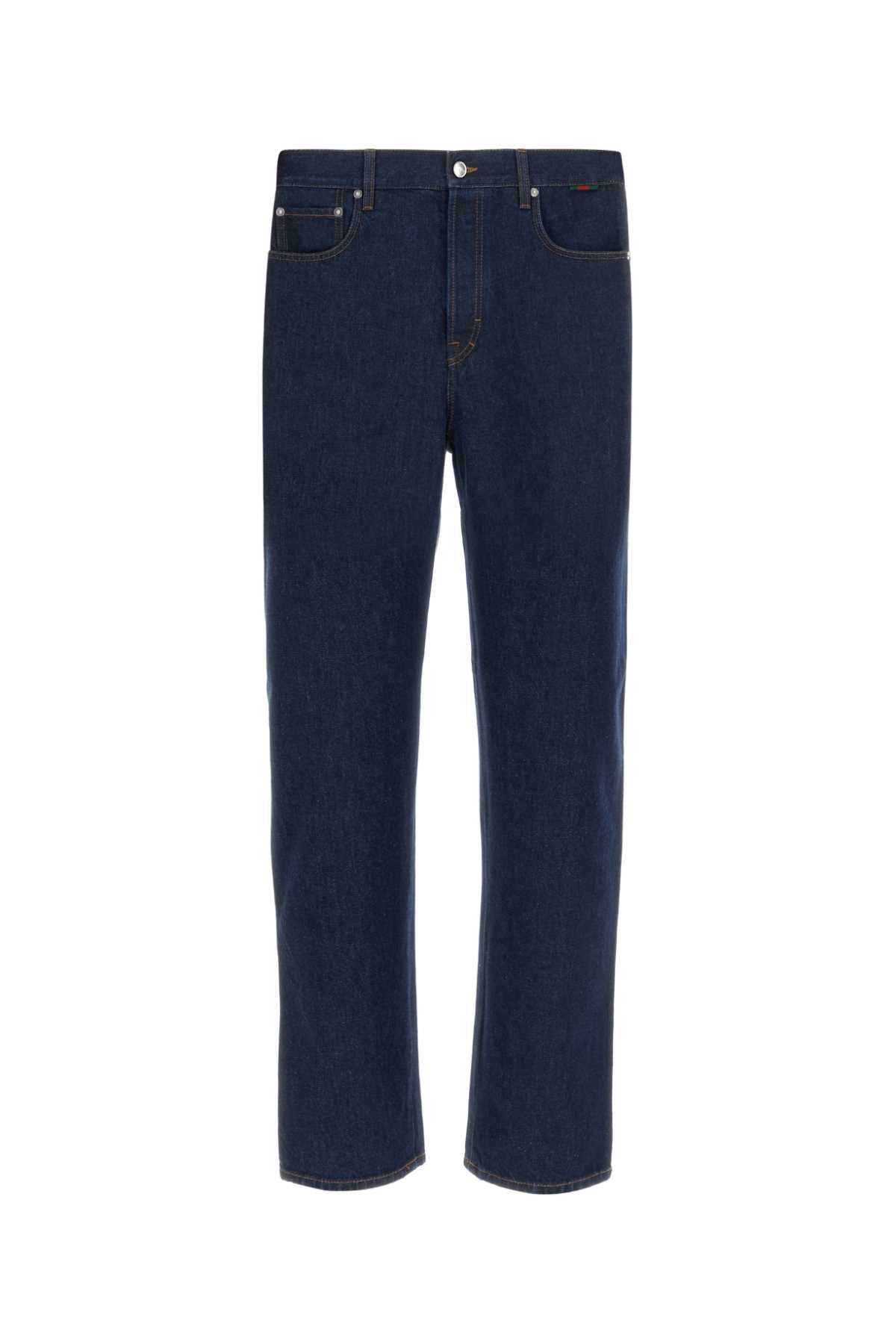 Gucci Men Dark Blue Denim Jeans by Luosophy