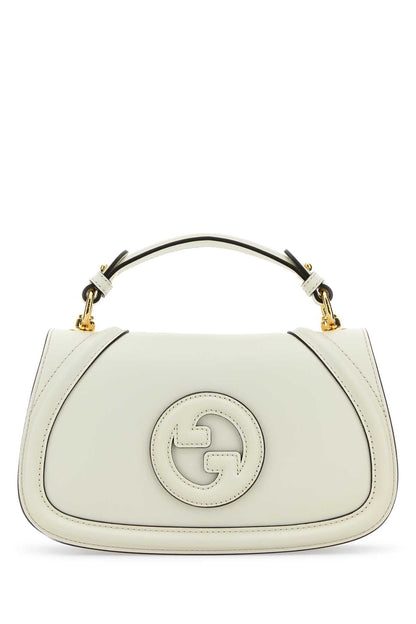 Gucci Women Ivory Leather Gucci Blondie Handbag by Luosophy