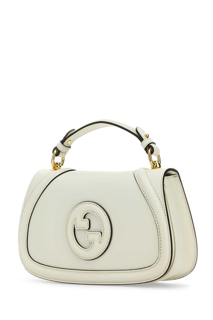 Gucci Women Ivory Leather Gucci Blondie Handbag by Luosophy