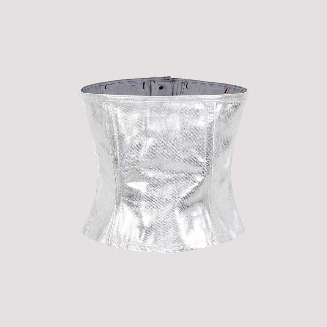 Ganni Foil Corsage Denim Top Women by Luosophy
