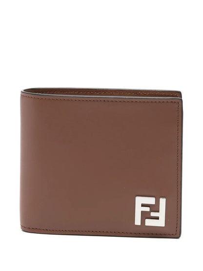 Fendi Men Leather And Ff Canvas Compact Bi-Fold Wallet by Luosophy