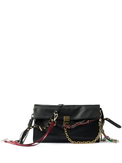 Prada Women Prada Soft Sound Large Leather Shoulder Bag With Charms by Luosophy