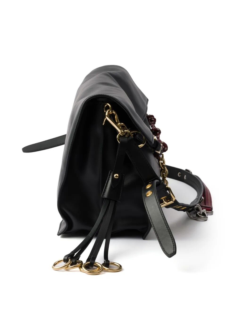 Prada Women Prada Soft Sound Large Leather Shoulder Bag With Charms by Luosophy