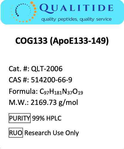 COG133, ApoE Mimetic Peptide