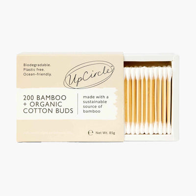 Organic Bamboo Cotton Buds - 200 Pieces