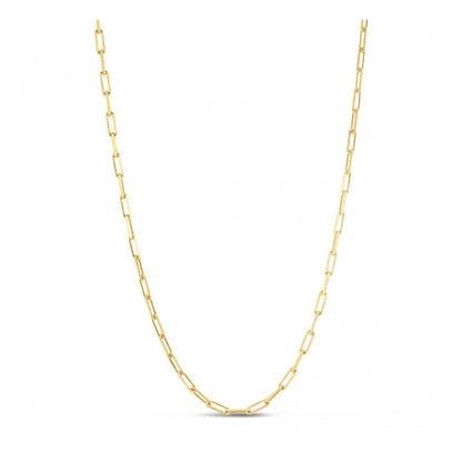 Sterling Silver Gold Plated Paperclip Chain (2.95 mm) by Bids.com