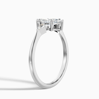 Brona 1 Carat Marquise Cut Side Kite Cut Lab Grown Diamond Ring in 14k Rose Gold