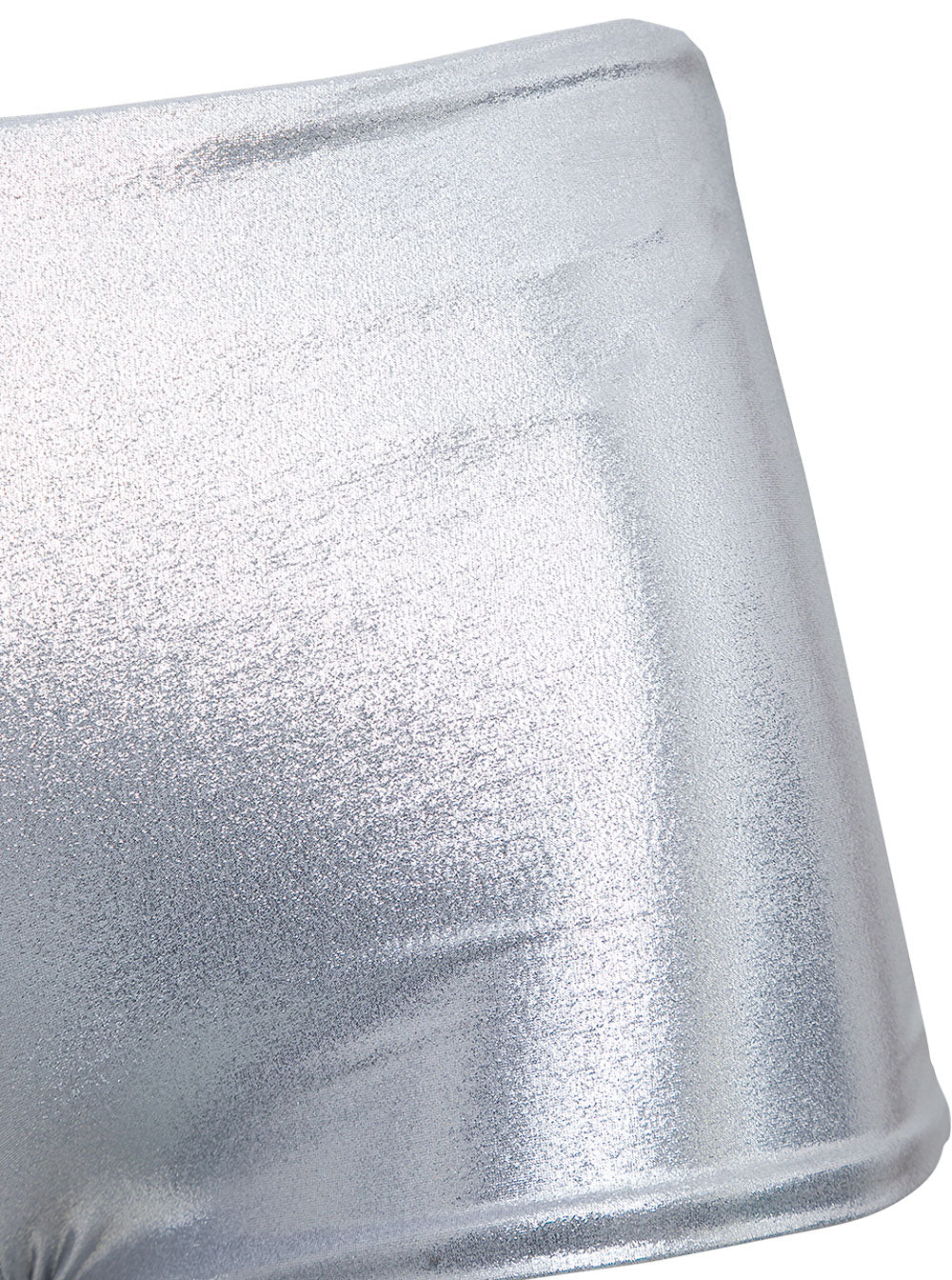Saint Laurent Women Laminated Jersey Mini Shorts by Luosophy