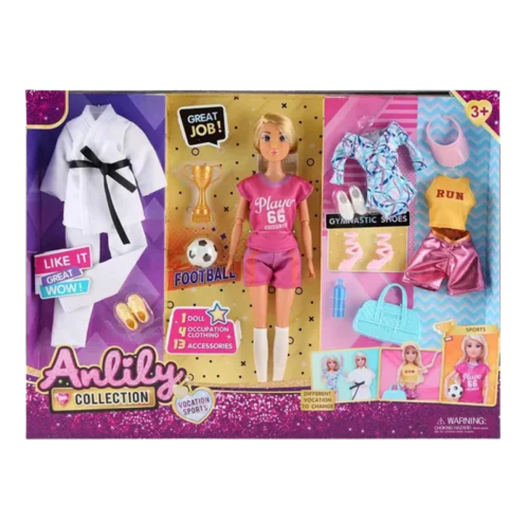 Anlily Collection Vocation Sports Doll Set with Accessories by Farmacias Savia