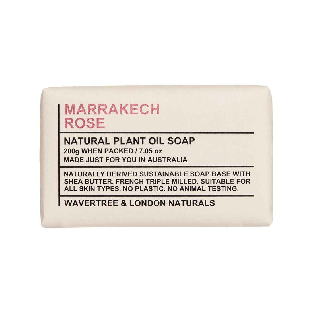 Wavertree &amp; London Marrakech Rose Natural Soap 7 Oz