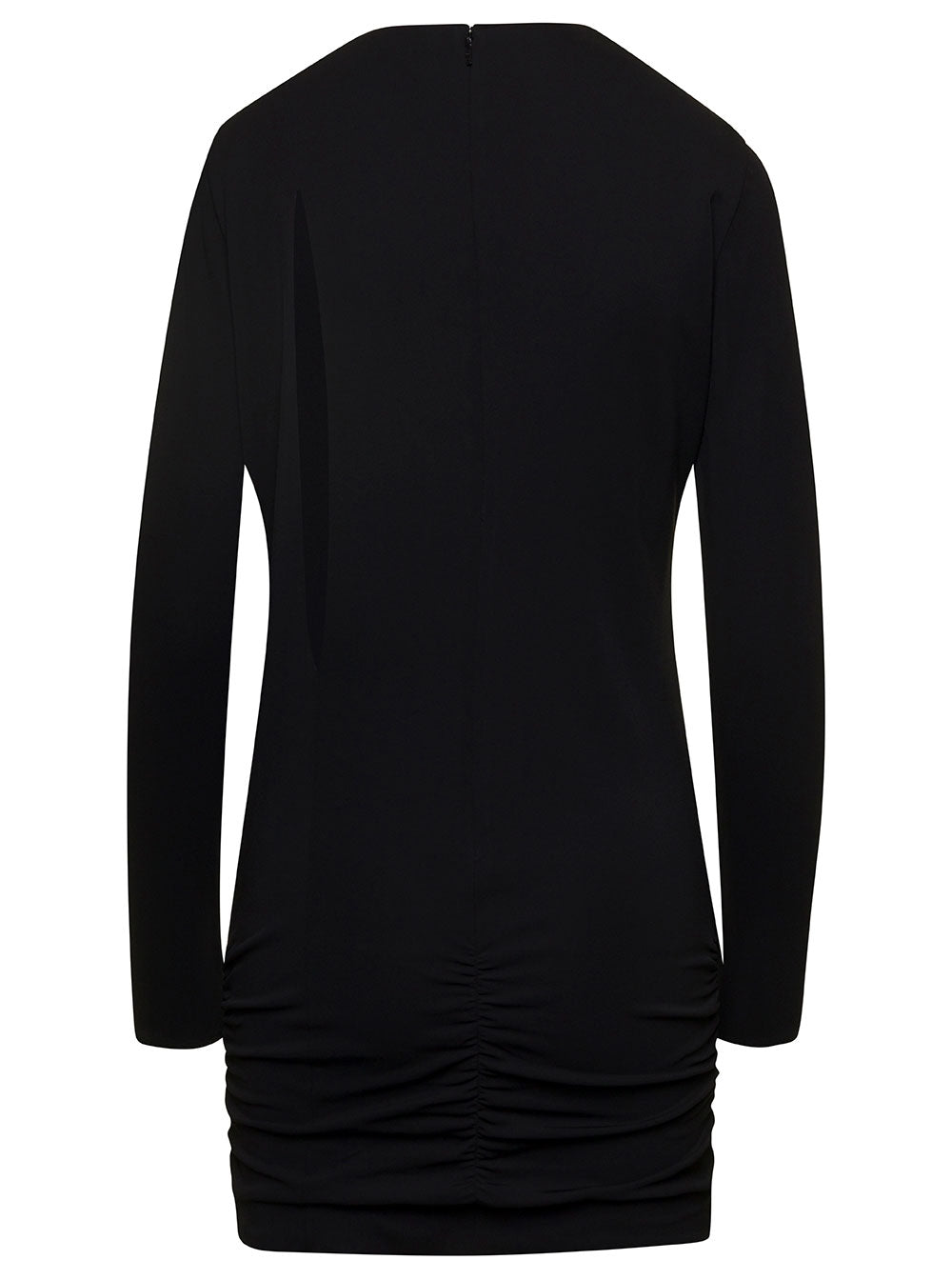Versace Women Black Fitted Minidress With Cut-Out Detail In Viscose Woman by Luosophy