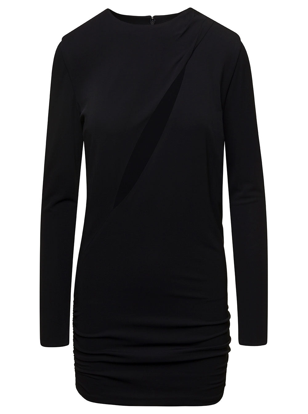 Versace Women Black Fitted Minidress With Cut-Out Detail In Viscose Woman by Luosophy