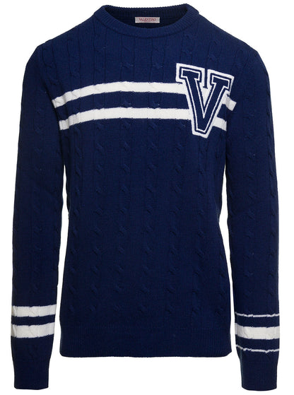 Valentino Men Contrasting Blue Patch &