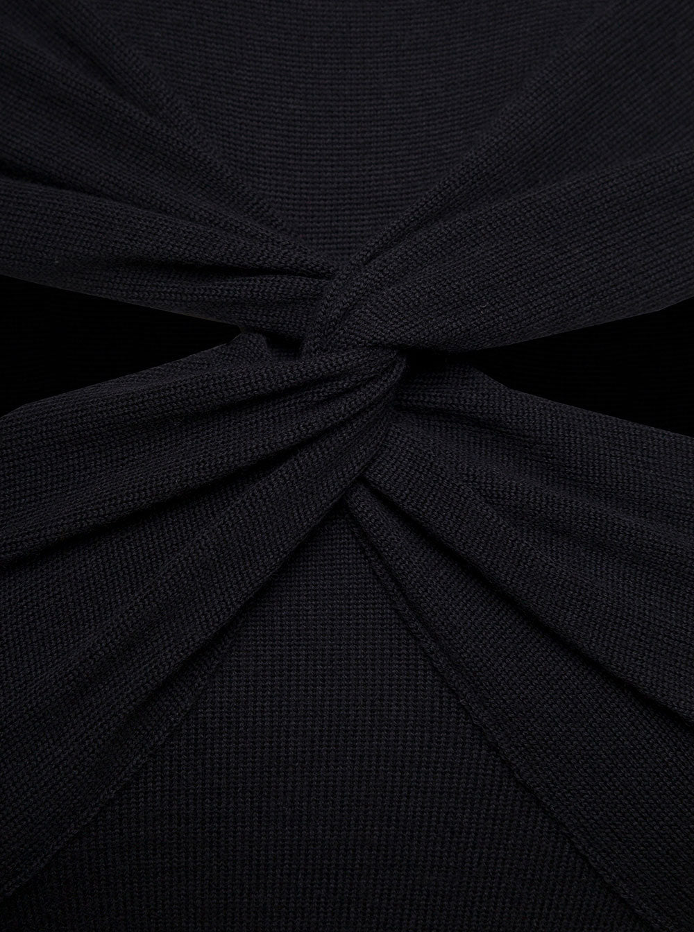 Coperni Women Mini Black Dress With Mock Neck And Twisted Cut-Out In Wool Woman by Luosophy