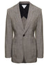 Bottega Veneta Women Grey Single-Breasted Slim-Fitted Jacket With Single Button In Viscose Blend Woman by Luosophy