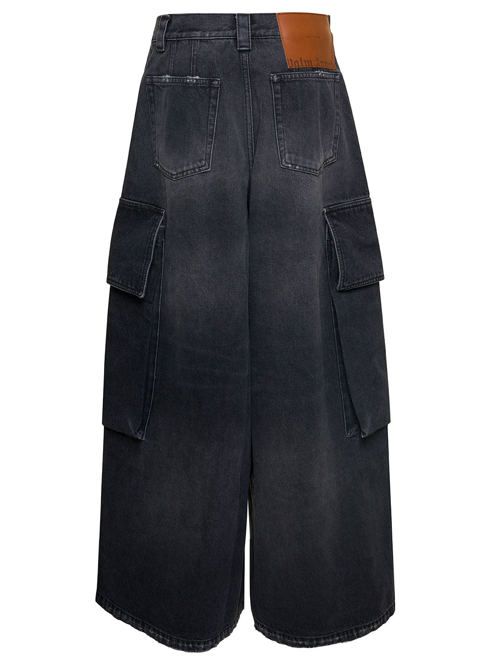 Palm Angels Women Bw Wide Denim Parachute by Luosophy