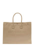 Saint Laurent Men Rive Gauche Large Tote Bag In Beige Leather Man by Luosophy