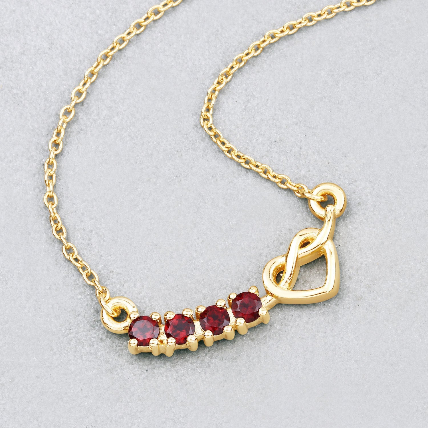 0.32 Carat Genuine Garnet .925 Sterling Silver Necklace by Bids.com