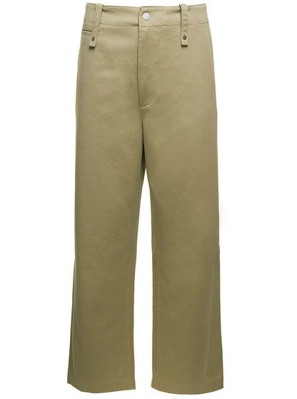 Burberry Men Beige Wide-Leg Pants In Cotton Man by Luosophy